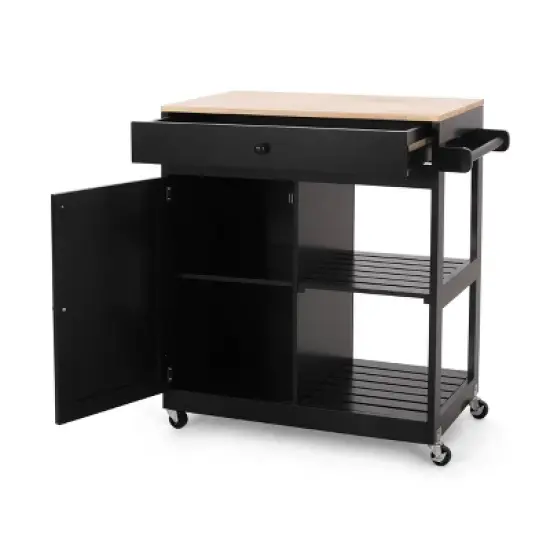 Telfair Kitchen Cart with Wheels - Christopher Knight Home image {2}