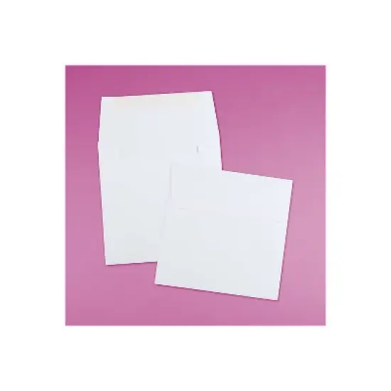 JAM Paper 5.5 x 5.5 Square Invitation Envelopes White 50/Pack (28415I) image {3}