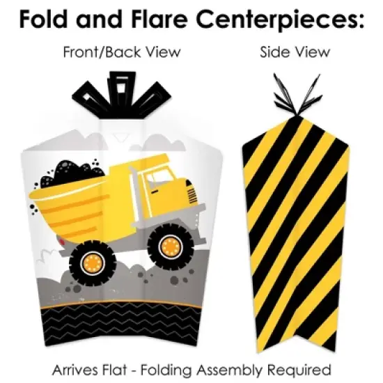 Big Dot of Happiness Dig It - Construction Party Zone - Baby Shower or Birthday Party Decor and Confetti - Terrific Table Centerpiece Kit - Set of 30 image {4}