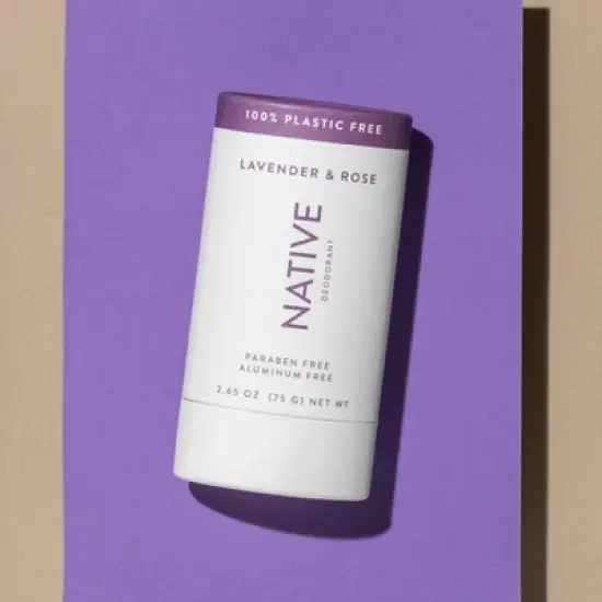 Native Plastic Free Lavender and Rose Deodorant - 2.65oz image {2}