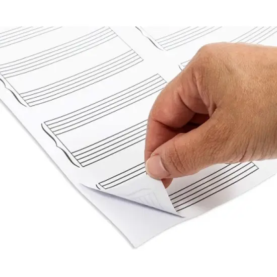 Bright Creations 150-Count Music Manuscript Stickers, Total 15 Sheets Preprinted Double Staff (4"x2" each) image {2}