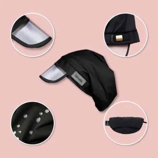 Hairbrella Classic Satin-Lined Rain Cap image {2}