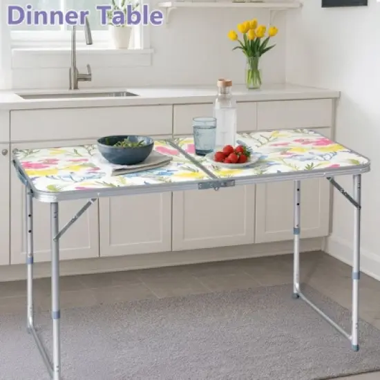 Karl Home 4FT. Patio Aluminium Folding Table image {1}