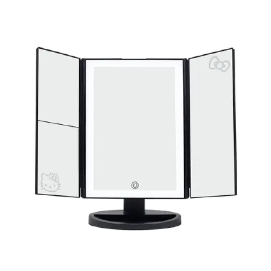 Impressions Vanity Hello Kitty Trifold LED Tri-Tone Makeup Mirror with Magnification image {1}