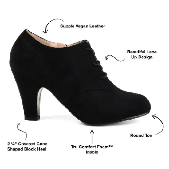 Journee Collection Womens Leona Inside Zip Block Heel Booties image {7}