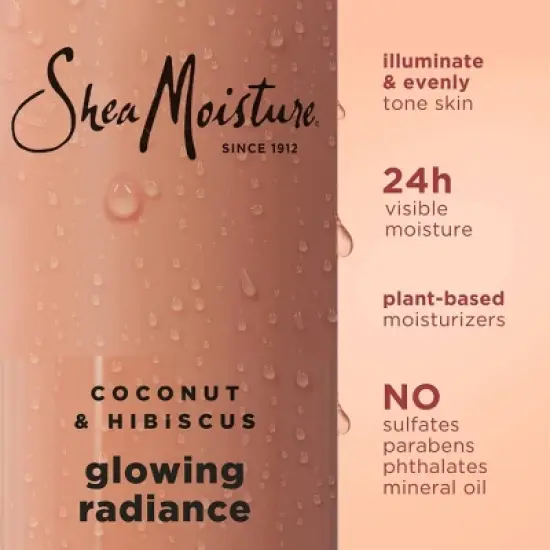 SheaMoisture Body Wash Glowing Radiance - Coconut & Hibiscus with Vitamin C & Songyi Mushroom Extracts  - 18 fl oz image {2}