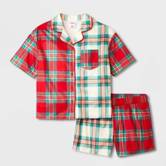 Girls' 2pc Flannel Short Sleeve Coat Pajama Set - art class&trade; image {4}