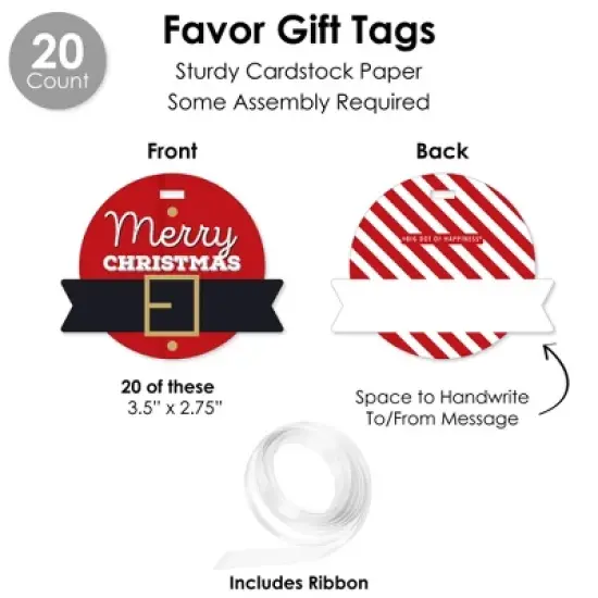 Big Dot of Happiness Jolly Santa Claus - Christmas Party Favors and Cupcake Kit - Fabulous Favor Party Pack - 100 Pieces image {6}