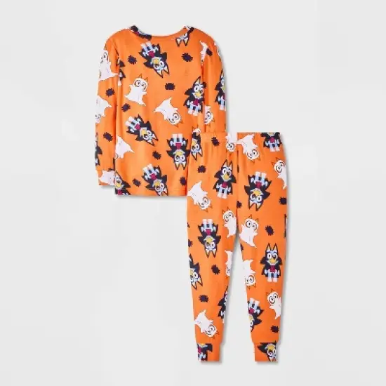 Toddler Boys' 2pc Bluey Long Sleeve Halloween Viscose Snug Fit Pajama Set - Orange image {1}