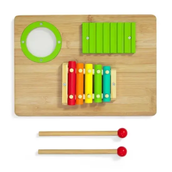 Delta Children Compact Play and Learn Sensory Table for Kids' Includes Musical Instruments - White/Natural image {10}