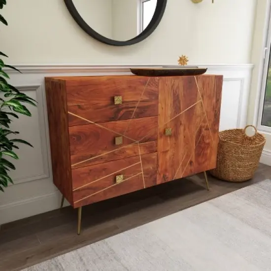 Modern Metal Buffet Brown - Olivia & May image {9}