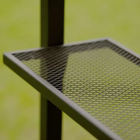 SUGIFT 12 ft. x 4.3 ft. Iron Double Tiered Backyard Patio BBQ Grill Gazebo with Bar Counters image {1}