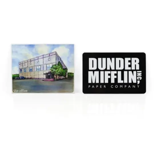 Just Funky The Office Fridge Magnet Set - 4pcs Cool 4x3 Inches Flat Refrigerator Magnets image {2}