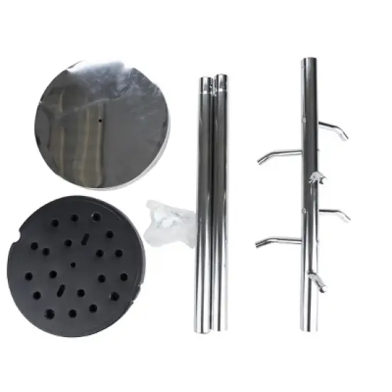 Mind Reader Coat Rack and Hat Holder, Heavy Duty, Silver image {3}