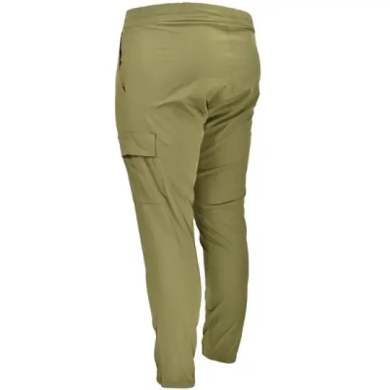 Men's Burnside Active Performance Stretch Cargo Athletic Jogger Pants | Olive Green image {1}