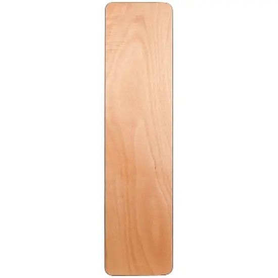Emma and Oliver 6-Foot Rectangular Wood Folding Training / Seminar Table with Clear Coated Top image {3}