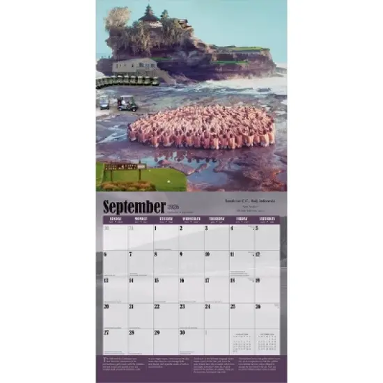 BrownTrout World's Toughest Golf Holes 2026 12"x24" Hanging Square Wall Calendar Plastic-Free image {3}