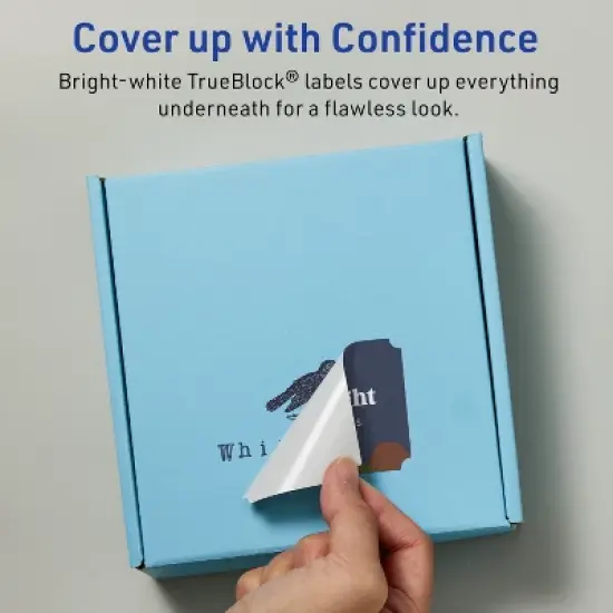 Avery TrueBlock Matte White Paper Labels,  2" x 3" Rectangle Scalloped image {2}