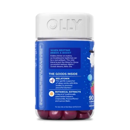 OLLY Kids Sleep Multivitamins Gummies - Razzzberry - 90ct image {7}