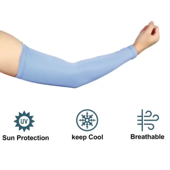 Unique Bargains Arm Shapers Arm Slimming Sleeves Fat Burning Light Weight 1 Pair image {2}