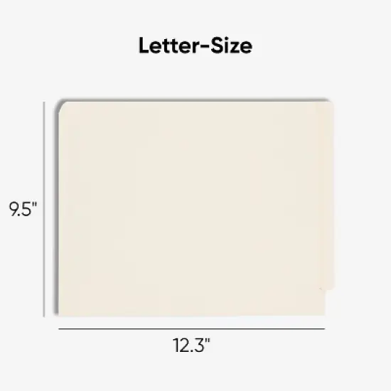 Smead End Tab Fastener File Folder, Shelf-Master  Reinforced Straight-Cut Tab, 2 Fasteners, Letter Size, Manila, 50 per Box (34115) image {1}