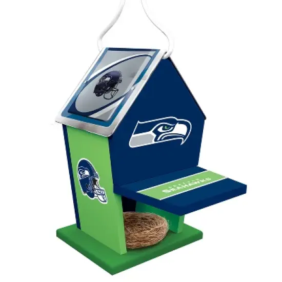 MasterPieces Officially Licensed NFL Seattle Seahawks outdoor wood birdhouse! image {2}