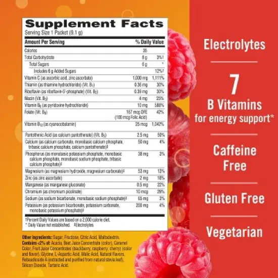 Emergen-C Vitamin C Dietary Supplement Drink Mix Powder - Raspberry - 30ct image {7}