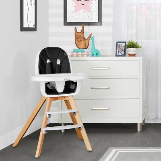 Evolur Zoodle 2 in 1 Baby High Chair, Easy to Clean, Removable Tray, Compact and Portable Convertible High Chair for Babies and Toddlers image {10}