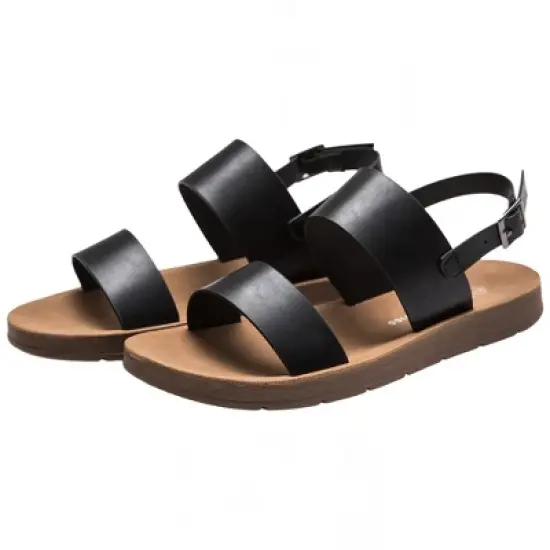 Alpine Swiss Beth Womens Flat Sandals Two Strap Buckle Sandals Summer Comfort Shoes image {4}