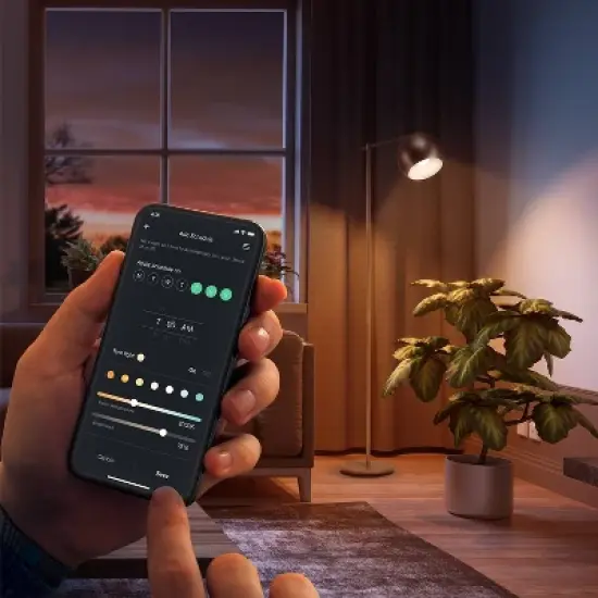 Smart 60W Equivalent Vintage Filament Tunable White LED Wi-Fi Enabled Voice Activated ST19 E26 Amber Glass Light Bulb image {5}