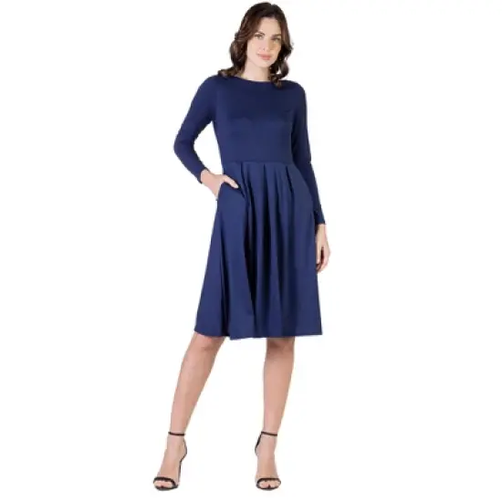 Midi Length Pocket Womens Dress image {8}