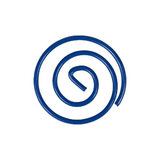 JAM Paper Colored Circular Paper Clips Round Paperclips Dark Blue 2187134B image {2}