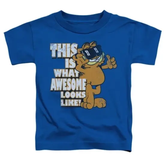 Toddler Boys' Garfield Awesome T-Shirt Royal Blue image {1}