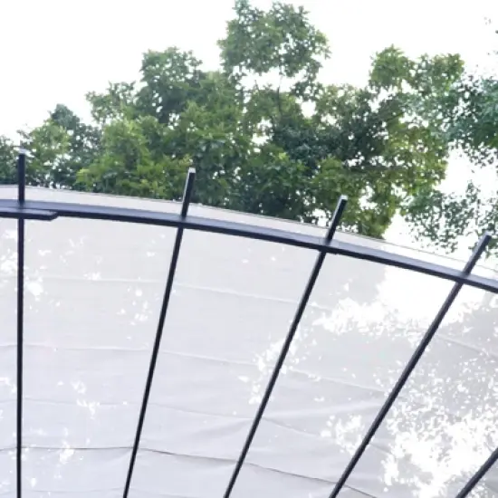 UPTIOT 11 Ft. W x 11 Ft. D Aluminum Pergola With Canopy image {9}