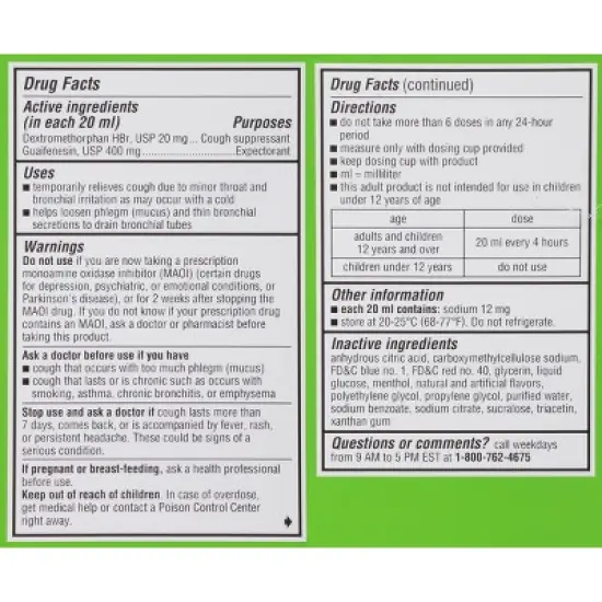 Robitussin Cough + Congestion DM Max Syrup - Dextromethorphan - 8 fl oz image {1}