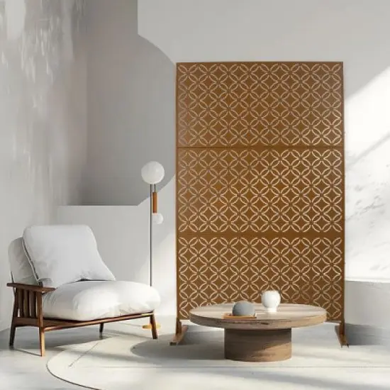 PAGED Outdoor Privacy Screen, Metal Patio Privacy Screen, Freestanding Decorative Privacy Screen for Deck Balcony Patio, Fence Privacy Screen image {6}