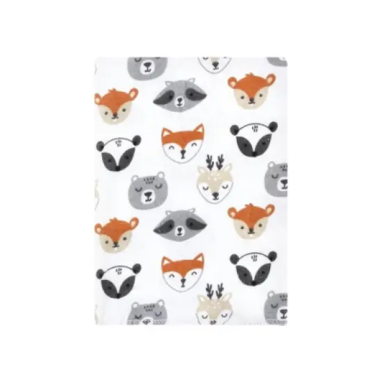 Hudson Baby Unisex Baby Cotton Flannel Burp Cloths Bundle, Woodland Faces, One Size image {2}