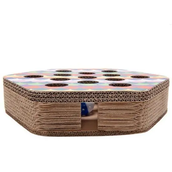 FurHaven Busy Box Corrugated Cat Scratcher With Catnip image {8}