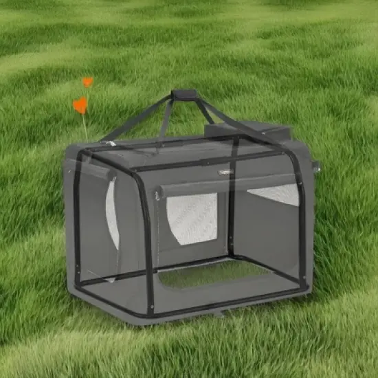 36-Inch Soft Dog Crate, Collapsible Portable for Indoor Outdoor Use - Secure Kennel with Zippers for Home, Car, Travel Camping image {4}