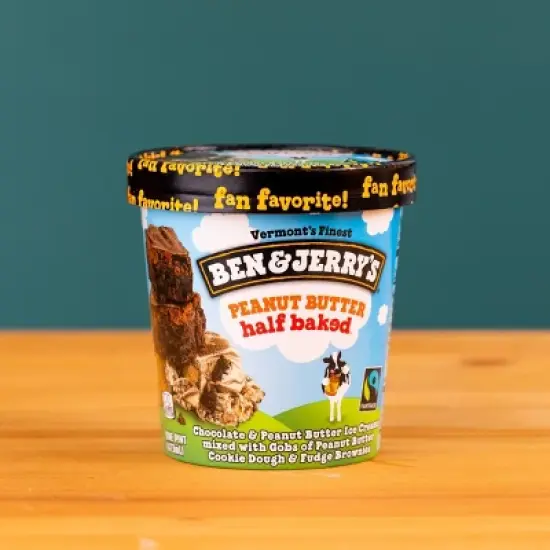 Ben & Jerry's Peanut Butter Half Baked Chocolate & Peanut Butter Ice Cream - 1pt image {5}