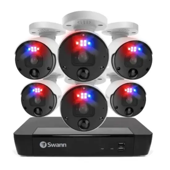 Swann NVR Security System, Round Enforcer Bullet Cameras, 88980 Hub, Black image {10}