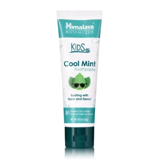 Himalaya Botanique Kids Toothpaste, Cool Mint Flavor 4 oz image {6}