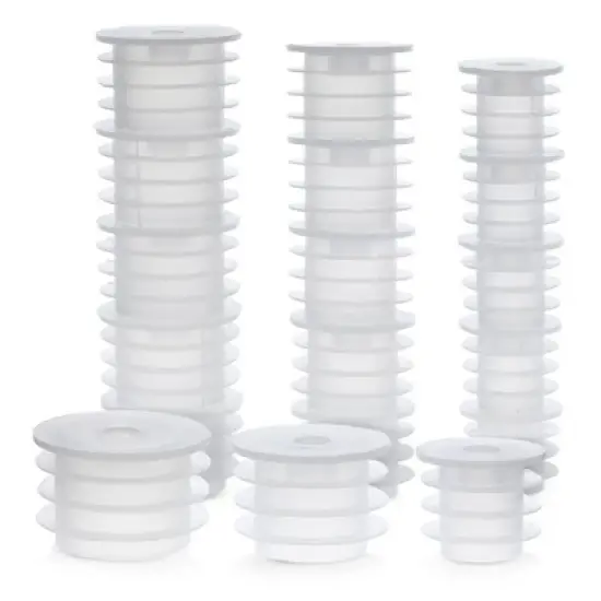 Juvale 45 Pack Press In Medicine Bottle Adapter for Syringe, 3 Sized Medical Dosing Adaptor for Oral Dispensers image {9}