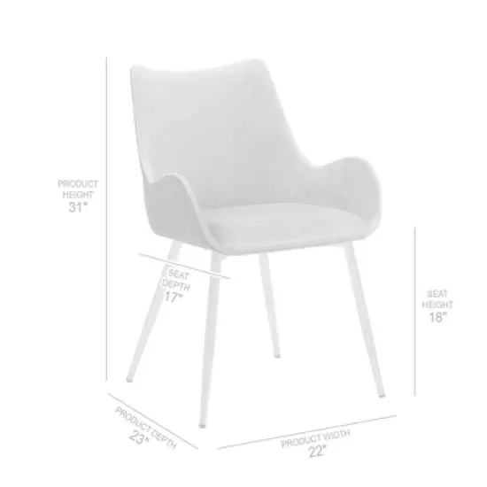 Avery Fabric/Metal Dining Room Chair Pink - Armen Living image {10}