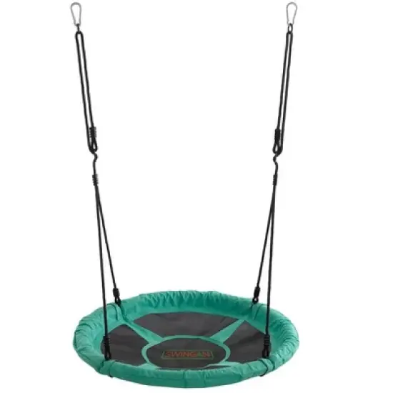 Machrus Swingan 37.5 IN Super Fun Nest Swing With Adjustable Ropes - Solid Fabric Seat Design image {6}