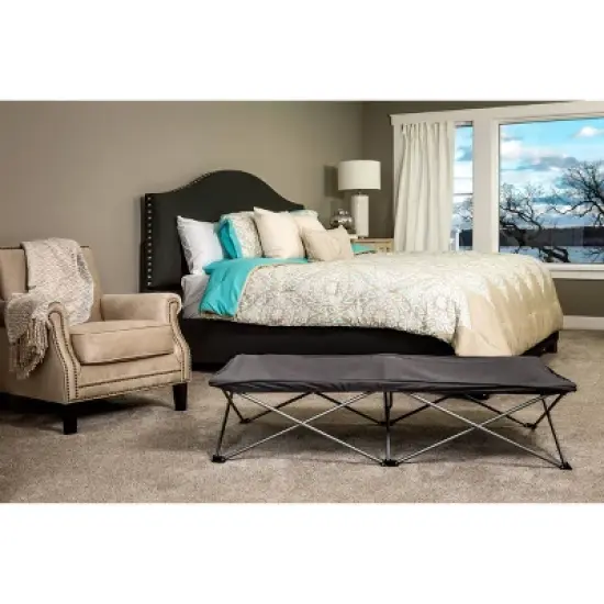 Regalo My Cot Extra Long Portable Bed Includes Fitted Sheet - Gray image {1}
