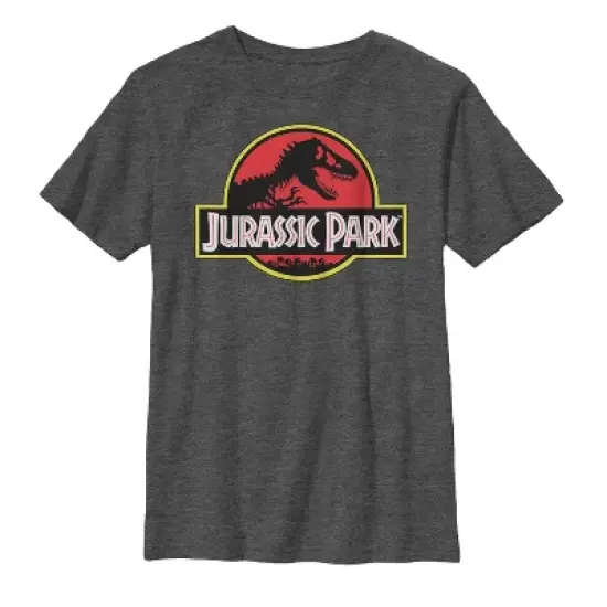 Boy's Jurassic Park Bold T Rex Logo T-Shirt image {3}