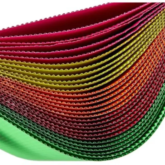 Juvale 30-Pack Corrugated Paper Sheets for Arts and Crafts Project, 5 Colors (8.25 x 11.75 Inches) image {5}
