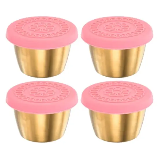 Unique Bargains Silicone Durable Leak-proof Portable Pink Food Storage Containers image {8}