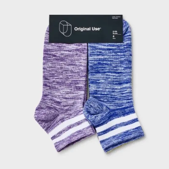 Men's Striped Marled Varsity Ankle Socks 4pk - Original Use&trade; 6-12 image {2}